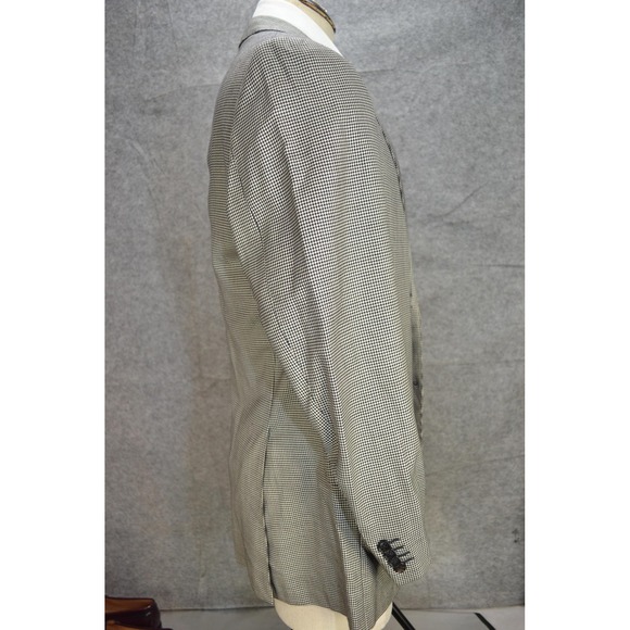 Ermenegildo Zegna Blazer Mens 44 Houndstooth Wool 15milmil15 Italy Sport Coat - Picture 3 of 16